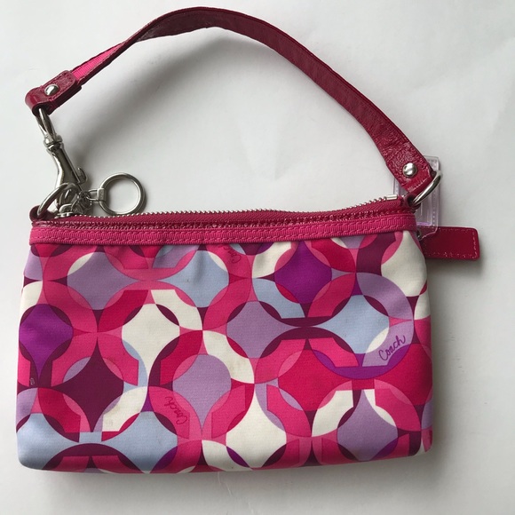 Coach Poppy Kaliedoscope Wristlet Baguette - Picture 2 of 9